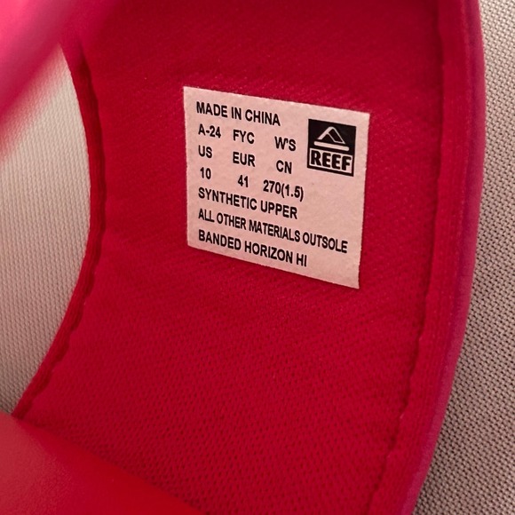 Reef Banded Horizon Hi Pink Ombre Cushion Platform Sandals Women's US 10‎ NWT - Picture 2 of 7